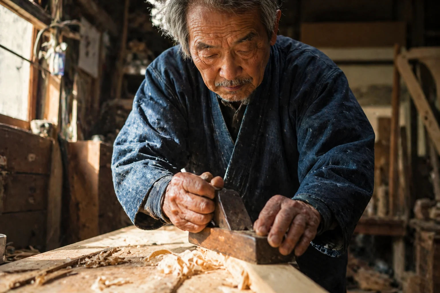GPT Image 2 生成带有真实光线和纹理细节的木工写实图片示例