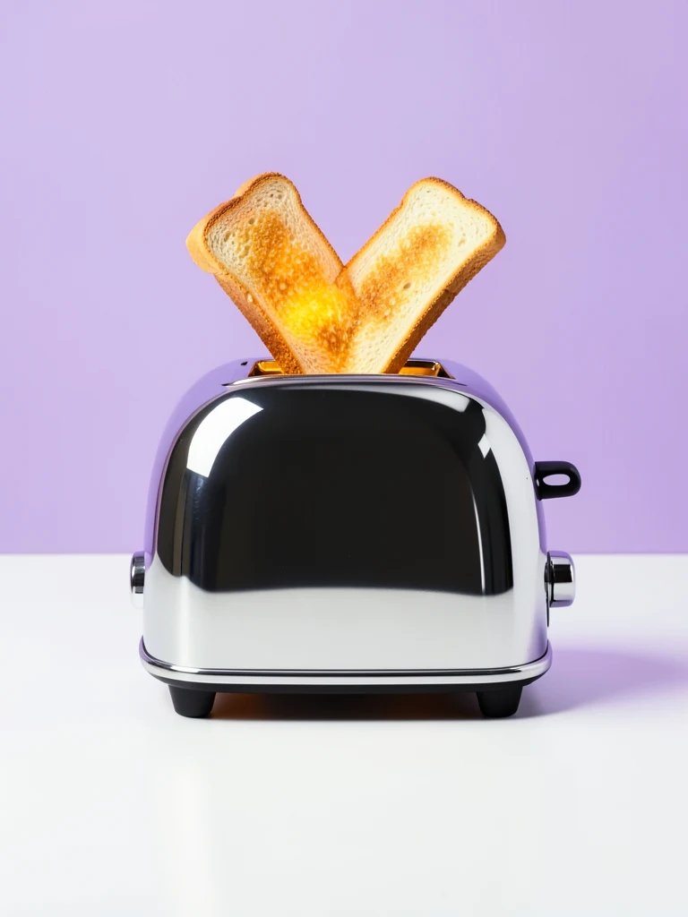 Silver toaster