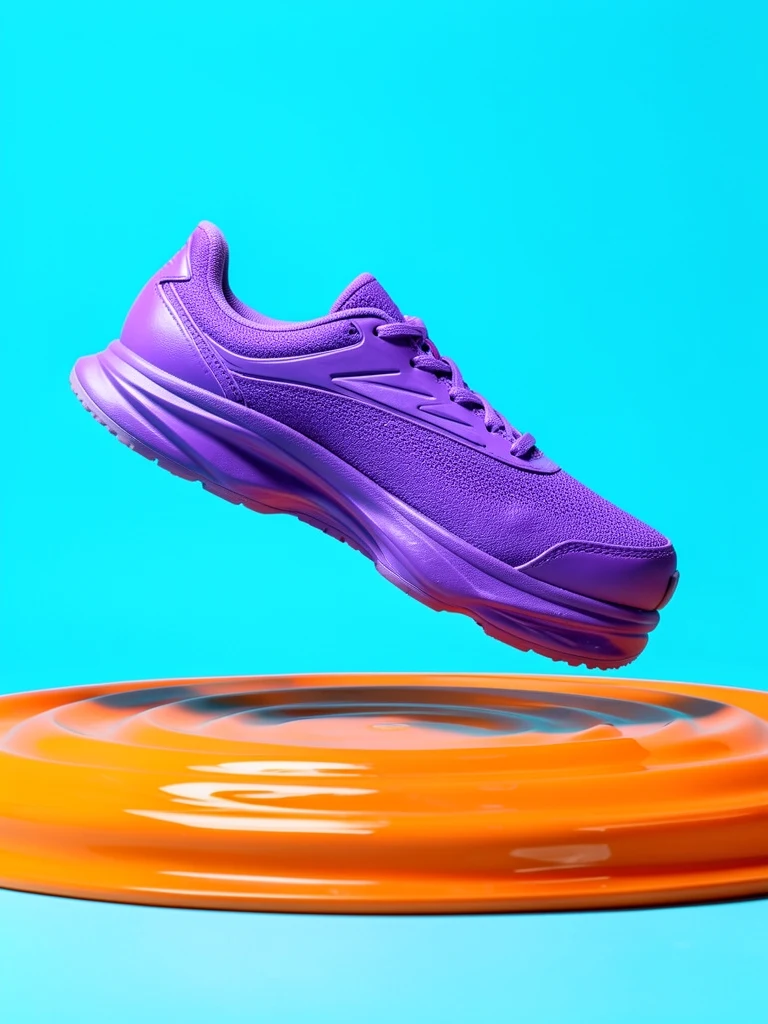 Violet running shoe