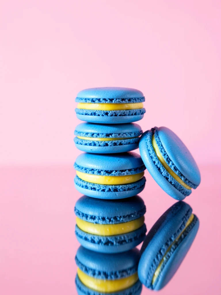 Blue macaron stack